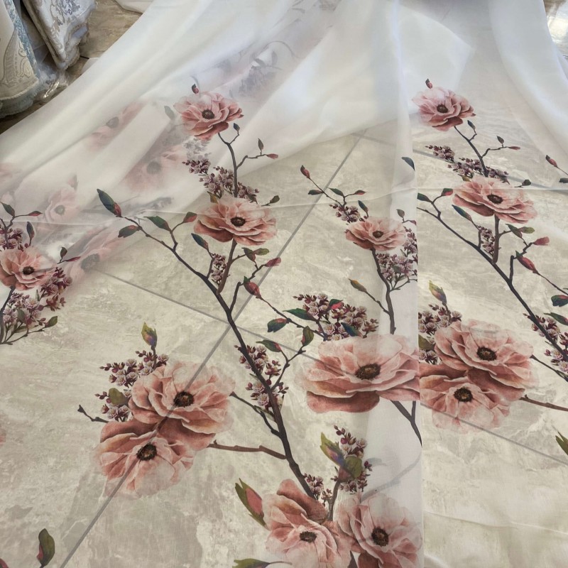Ленено полупрозрачно перде 'Agave pink'