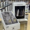 Луксозен халат с чехли в сив цвят