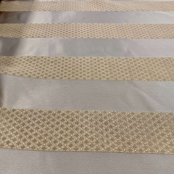 Жакард с копринени нишки 'Horizontal cream'
