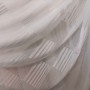 Бяло ленено перде с фини райета